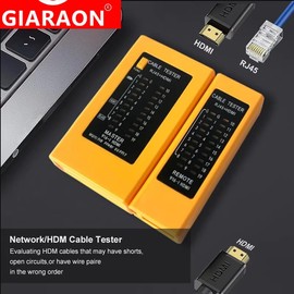 2 in 1 Network Cable Tester and HDMI Cable Tester Tool Portable High Definition Multimedia Interface RJ45/cat5 cat5e cat6 cat6a UTP Ethernet LAN Wire Continuity Checker