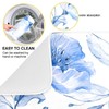 Spring Blue Flowers Leaves Dish Drying Mat for Kitchen Counter