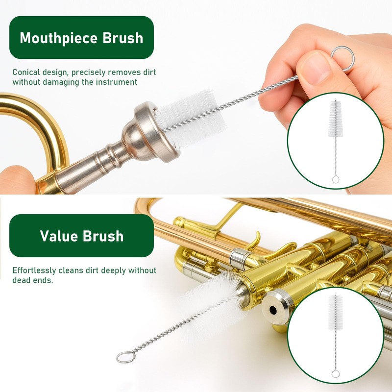 12pc Trumpet Cleaning Kit - Powerful Clean and Restores Smooth