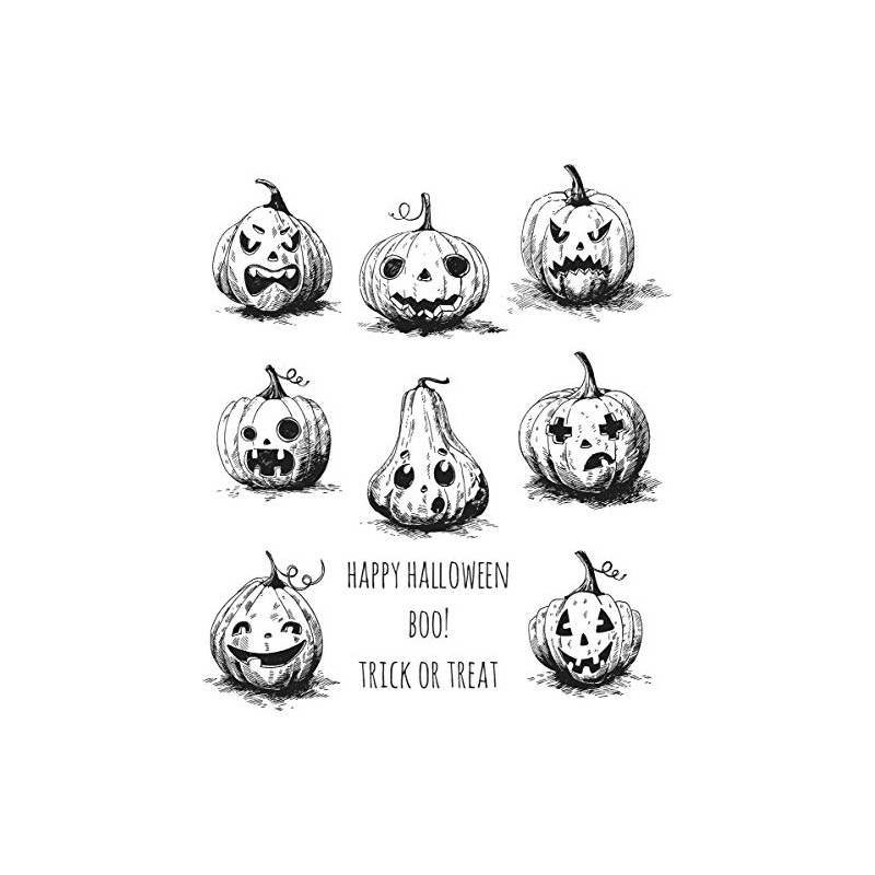 Stampers Anonymous CMS309 Pumpkinhead Cling Rubber Stamp Set, Synthetic Material,