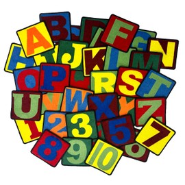Flagship Carpets Alphabet Number Seating Squares – 12"x12" Durable and Colorful Kids Carpet Tiles for Classroom, Daycare, Playroom, or Home Learning – Set of 26