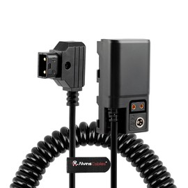 Alvin's Cables D-tap to NP-F Dummy Battery Power Cable Coiled for Atomos Ninja| SmallHD| Feelworld Monitor, with DC D-tap Port, for Sony NP-F550| F570| F770| F970