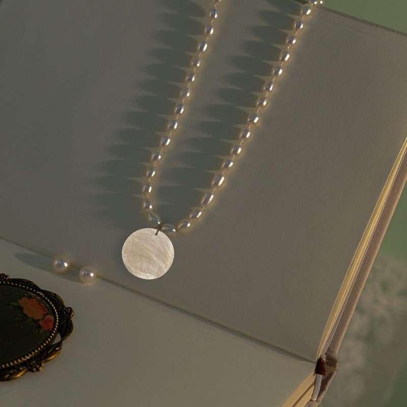Plate Beads 100 x Mother of Pearl Bowl Round 35