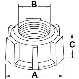Morris 14535 Conduit Bushing, Zinc Die Cast, 2" Thread Size, 1-Pack