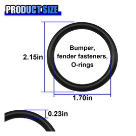 UHANBUT Car Bumper Fenders Fasteners O Rings, Automotive Bumper Holder Quick Release Fasteners, Universal Vehicle Fenders Washers, Auto Bumpers Replacement Rubber Band for Car Truck SUV (8PCS)