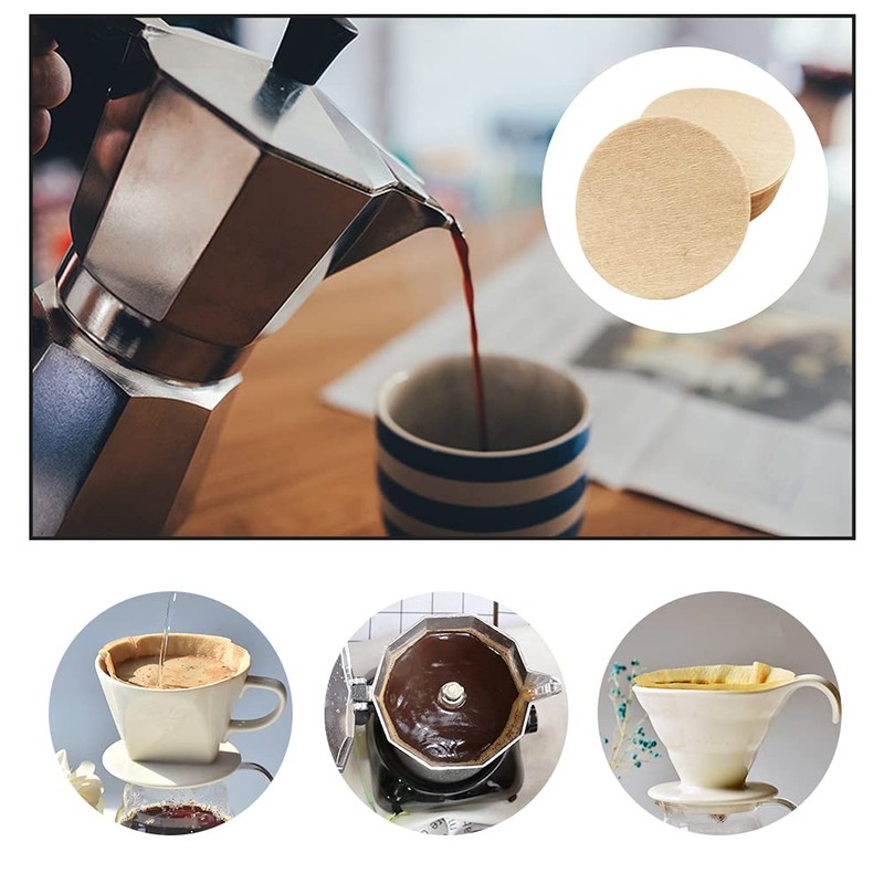 OHAOLYLE Coffee Filter Paper Unbleached Replacement Round Paper Filter for
