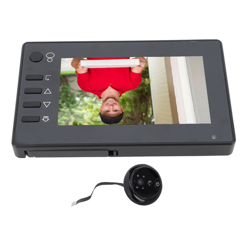 720P Peephole Viewer Door Camera 4.3 Inch Screen 145 Wide