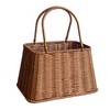 Plastic Imitation Rattan Basket Rustic Imitation Handwoven Picnic Basket Wtih