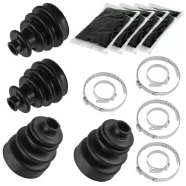 Caltric 2 Front Axle Inner Outer CV Boot Kits for Polaris Ranger XP 700 4X4 EFI 2005