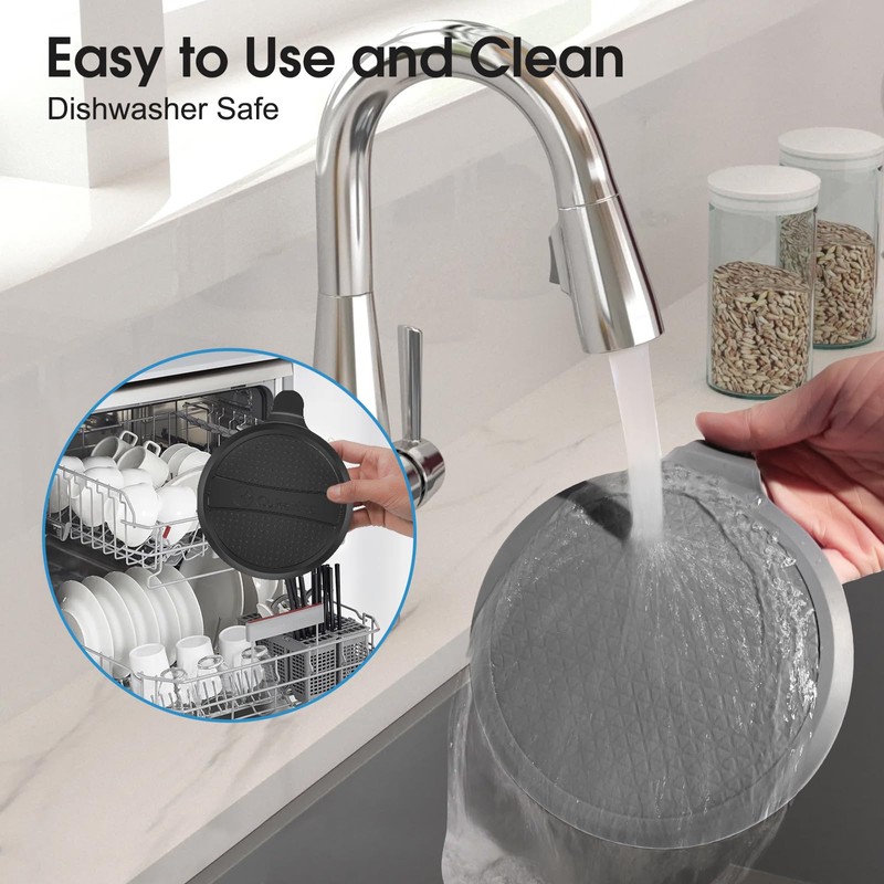 CukoHno Tub Stopper,Drain Stopper for Shower,Silicone Bathtub Stopper,Sink Plug,6" Diameter