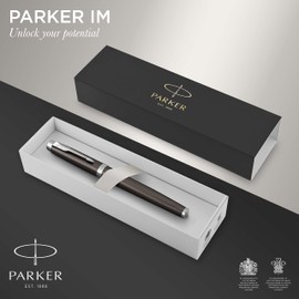 Parker IM Rollerball Pen | Dark Espresso | Fine Point Black Ink | Gift Box