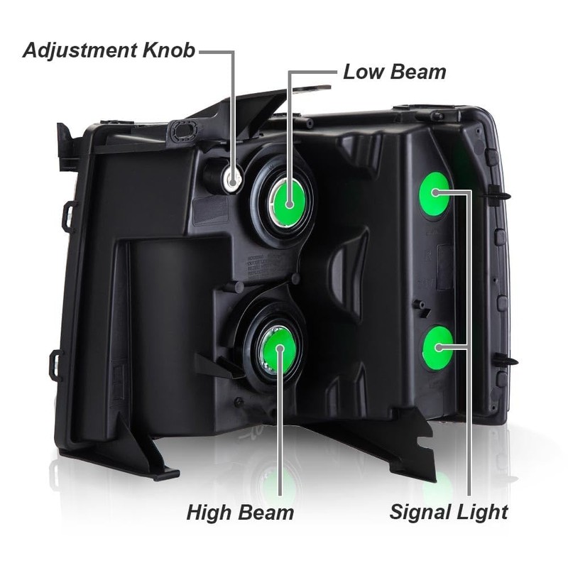 LQI LED Bar Headlight Assembly Compatible with 2007-2013 Chevy Silverado