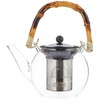 Bodum Assam Teebereiter mit Edelstahlfilter und Henkel, Glas, Bambus/Transparent Edelstahl,