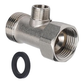 Bidet T Adapter, 7/8” x 7/8” x 3/8” T Valve Adapter for Bidet, 3 Way Tee Connector Valve for Toilet, Brass