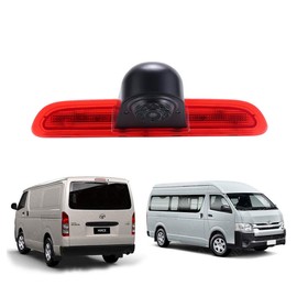 HD IP68 1280pixels Third Roof Top Mount Brake Lamp Reverse Rear View Backup Camera Angle and distance Adjustable IR Night Vision for Toyota Commuter Hiace H200 MK5 Van LWB TRH KDH Transporter