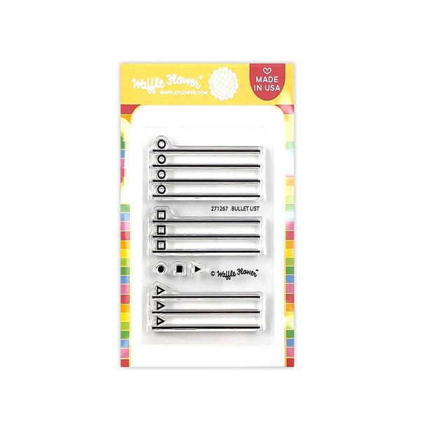 Waffle Flower Bullet List Stamp Set