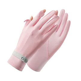 Guantes de Protección Solar para Mujer, Guantes para Conducir, Guantes para Manejar Guantes de Protección UV para Verano Guantes de Pantalla Táctil de Dedo Guantes de Conducir Completo UPF 50+ (rosa)