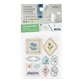 Midori 82697006 Sticker Transfer, Glossy, Floral Print