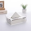 SANRUI Tissue Box Transparent Cosmetic Tissue Box for Dining Room