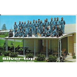 "Silver-top Bridge Braced Aluminum Awnings"  Advertising Postcard