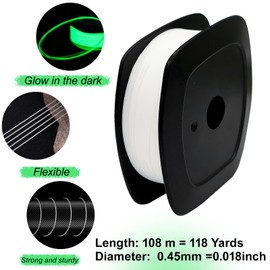 Premium Monofilament Fishing Line,Glow in The Dark 20lb Fishing Line,High Abrasion Resistance Nylon Fishing Line,Night Fishing Glow in The Dark and Long-Lasting for Freshwater and Saltwater Fishing.