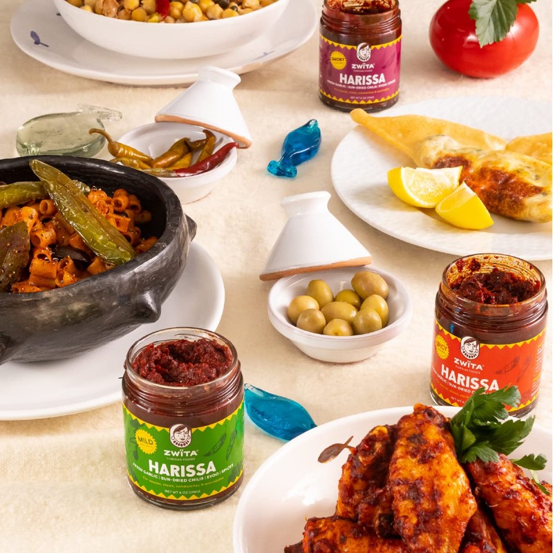 Zwita Mild Harissa 6oz | Tunisian Thick Sun Dried Chili