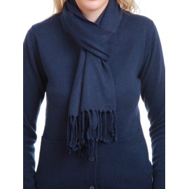 JL DE LA TOUR 100% Cashmere Scarf for Men and Women, navy