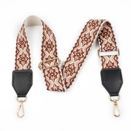 Wide Purse Strap, 2" Adjustable Leather Purse Strap, Replacement Crossbody Handbag Strap for Cross Body Bag Guitar Bag Strap