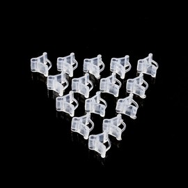 100 Pcs Plant Clip, Transparent Grafting Clip Flower Plants Grafting Clamp Multifunction Vegetable Fastening Clip Connects Plants Grafting Tools for 2 to 4.5mm Seedlings