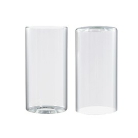 Aspen Creative 23647-60-2 Clear Glass Shade, 1-5/8" Fitter Size, 3-3/4" Diameter x 7-1/2" Height, 2 Pack