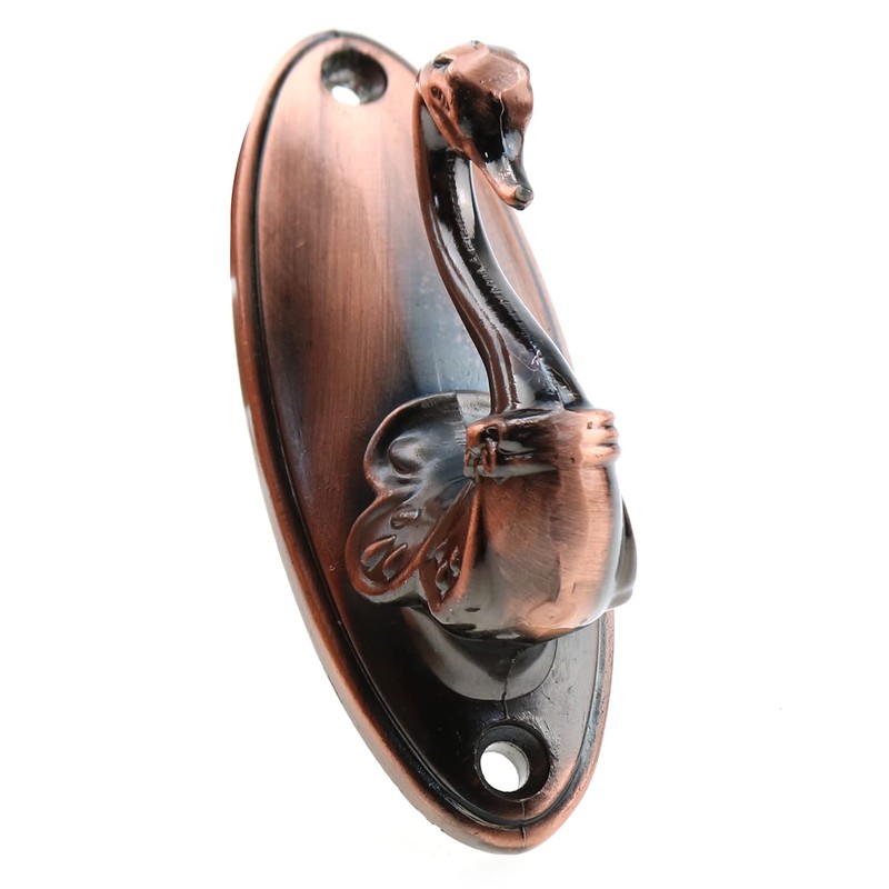 LUORNG 2pcs Hat Hooks Vintage Swan Style Curtain Holdbacks Bronze