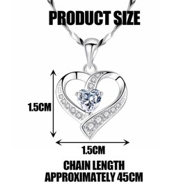 Tiny Heart Pendant Necklace For Women,Heart Charm Necklaces, Dainty Love Heart Pendant Necklace, Crystal Choker Necklace, Jewellery, Gifts for Women Girls Lady