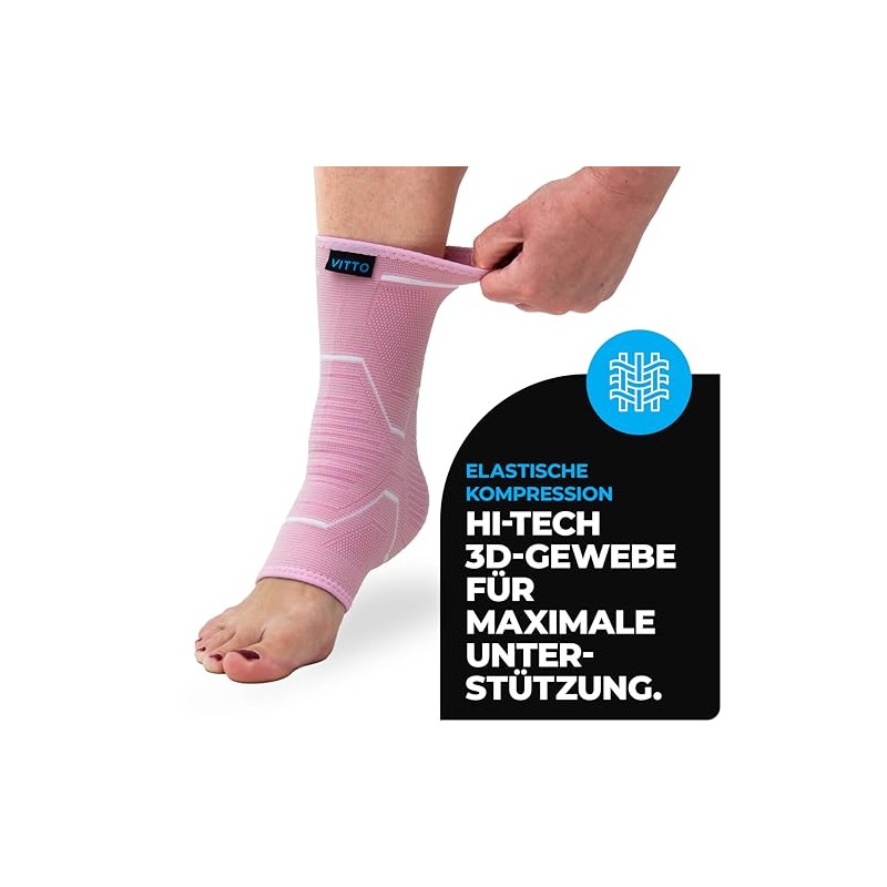VITTO Ankle Brace, Foot Support for Ligament Damage, Weak Joints,