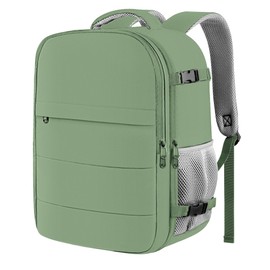 HOTOR Travel Backpack - Flight Approved Travel Bag for Men and Women, Carry on Luggage for 15.6" Laptop and Travel Essentials for Work, Business, Weekender, College 11.8"x7.9"x17.3" (Green)