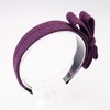 Burnaby Purple Knit Fluffy Ribbon Wide Hairband / 버나비 퍼플