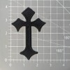 Unbranded Cross Patch Black 2 Pieces Religious Symbols Embroidered Iron