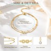 Juvux Gold Infinity Ankle Bracelets for Women, 14K Gold Plated