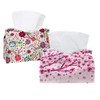 2 Pack Tissue Box Cover Holder, Nice Cherry Blossom Rectangle