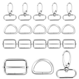 SXTDKMJ Pack of 30 Bag Closure, D Ring Bag Accessories for Sewing Ladder Buckle for Bags Ladder Buckle Bag Carabiner for DIY Bag Strap Shoulder Strap Dog Collars