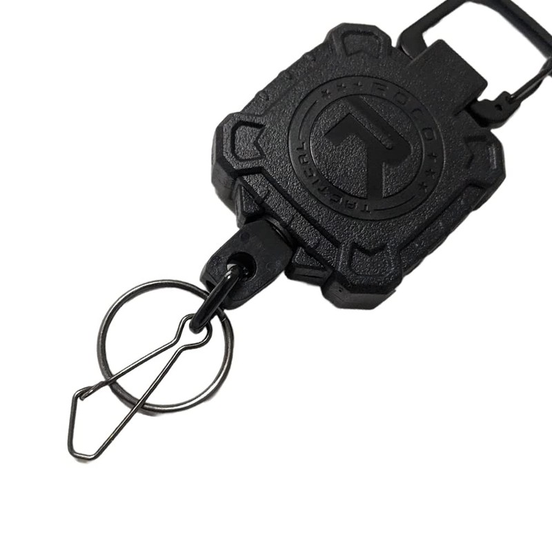 Barone Strongest Telescopic Reel Chain with Carabiner Clip Belt Clip