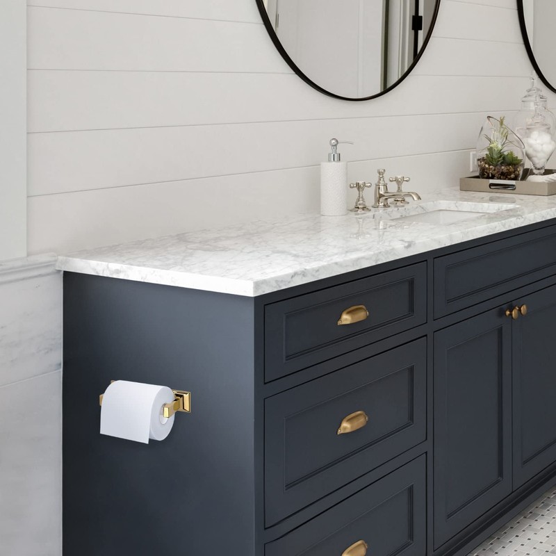 Design House Millbridge Toilet Paper Holder in Polished Brass