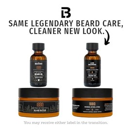 Live Bearded Beard Oil and Beard Butter Grooming Kit - 1880 - All-Natural Ingredients with Shea Butter, Argan Oil, Jojoba Oil and More - Beard Growth 