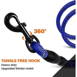 Dog Lead with Soft Padded Handle, 1.2m Reflective Dog Lead and Multi-Colour for Small Dogs, 1.0cm, Blue