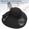 Solar Fan Hat Large Brim Quick Dry Breathable 3 Speeds