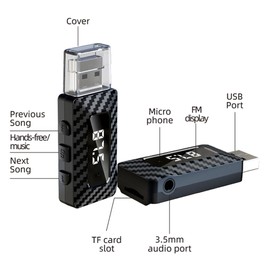 BEALIFE Car Bluetooth 5.3 FM Transmitter Bluetooth FM Transmitter for Car Easy to Portable and Lightweight Plug and Play