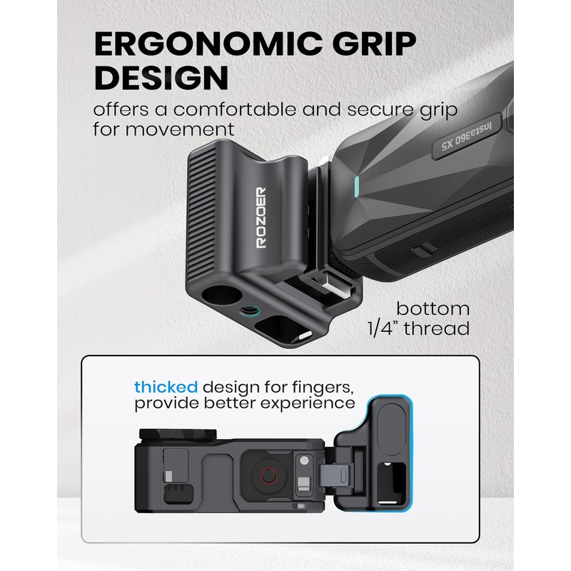 ROZOER Mini Side Handle for Insta360 X5/Ace Pro 2/Ace Pro/Ace