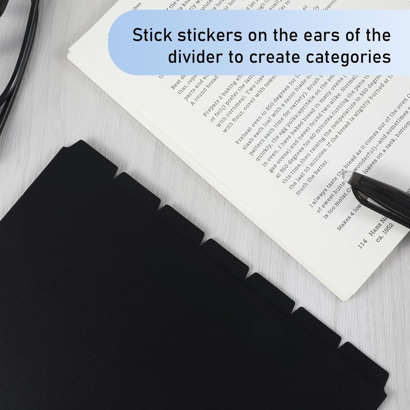 Ymapinc A5 Binder Dividers with Tabs, 7pcs 6 Ring A5