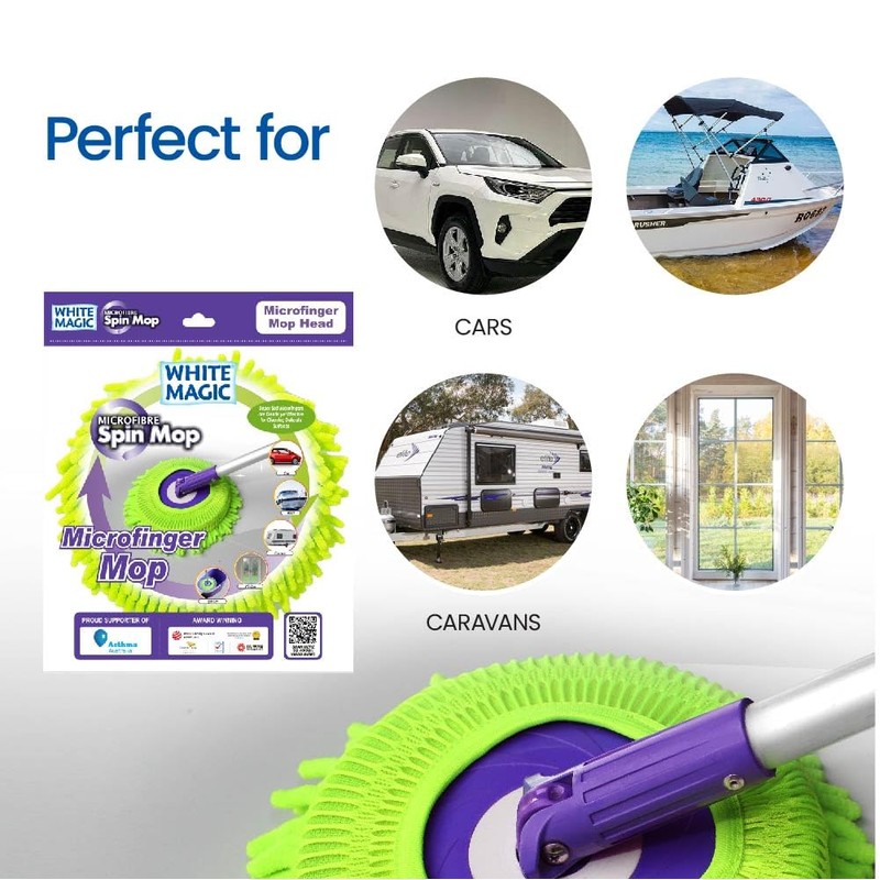 White Magic Mop Heads Combo Pack, 2 x super Absorbent