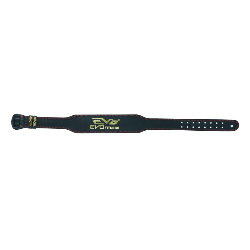 EVO Fitness 4" Pure Leather Gym Belts Weightlifting Straps Back