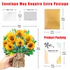 GREETING ART Pop Up Flower Cards, Sunflower, 10.6 inch Paper